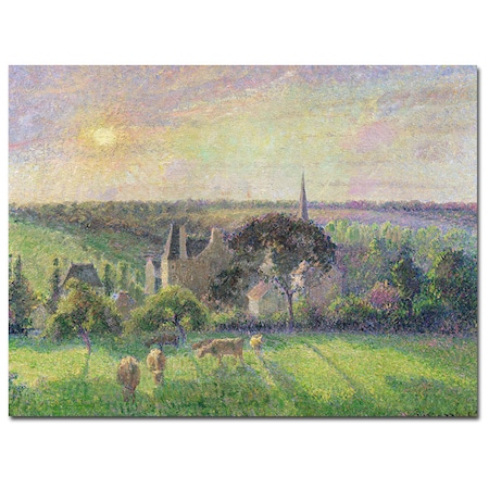 Camille Pissarro 'The Church And Farm Of Eragny 1895' Art,14x19